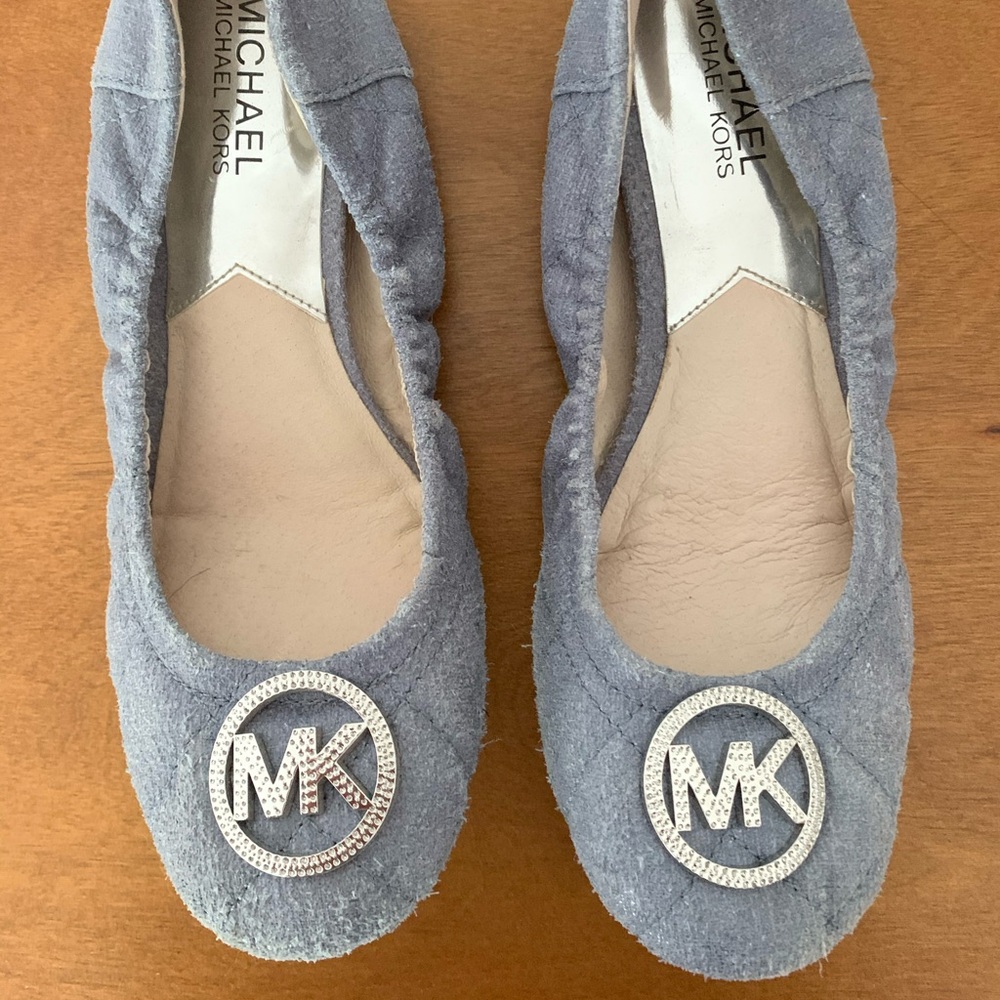 Baby blue flats